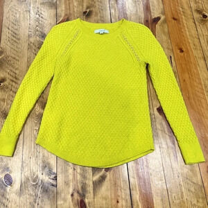 Loft Ann Taylor Spring , yellow, pullover, waffled knit sweater